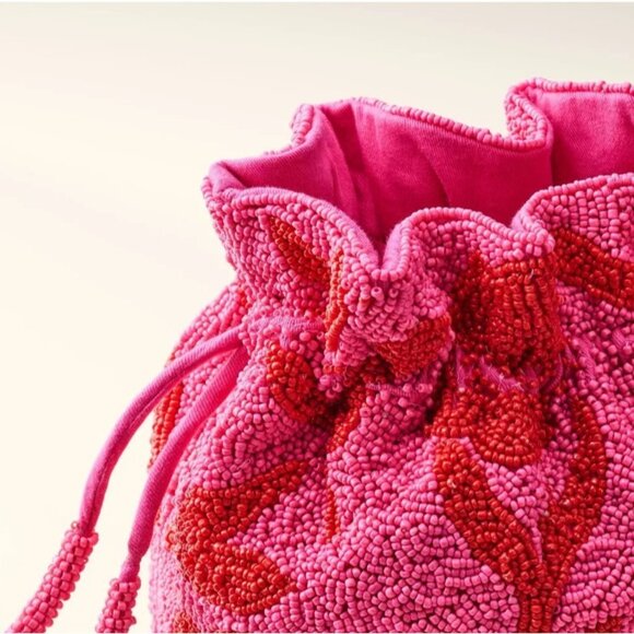Beaded Rose Drawstring Bucket Bag - kate spade new york x Target, Pink/Red - Picture 4 of 15